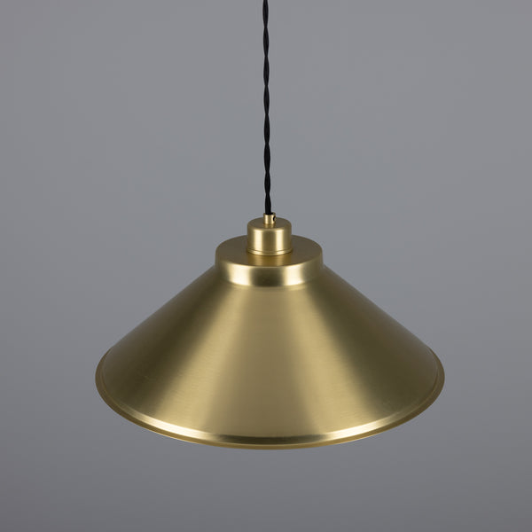 Rio E27 Vintage Pendant Light in Satin Brass
