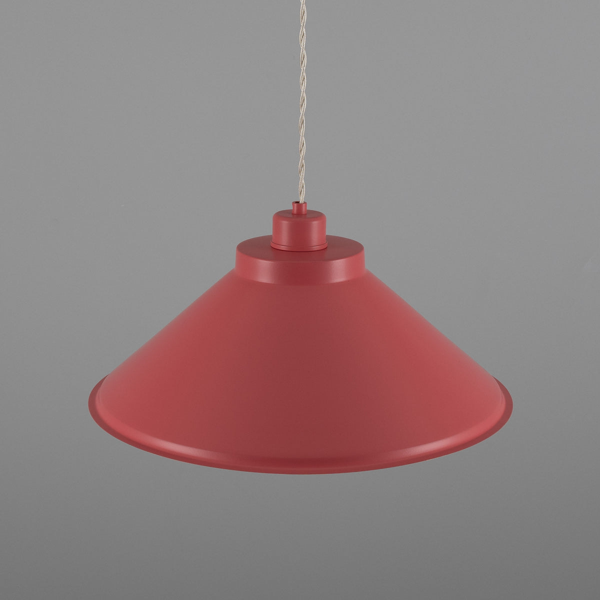 Rio Coloured Brass Pendant Light in Antique Brass and Antique Pink