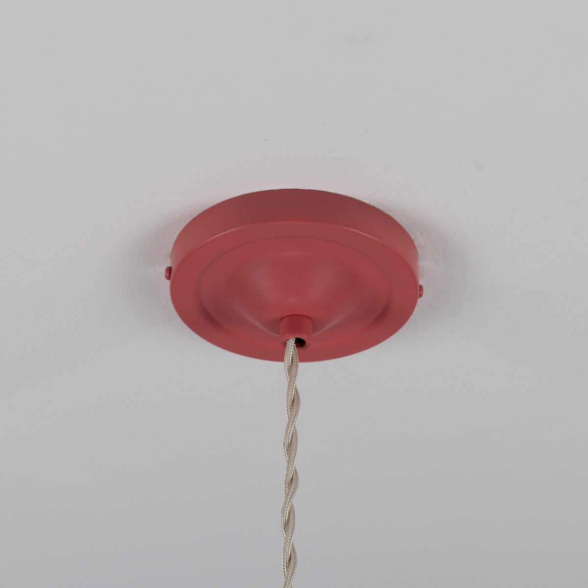 Rio Coloured Brass Pendant Light in Antique Brass and Antique Pink