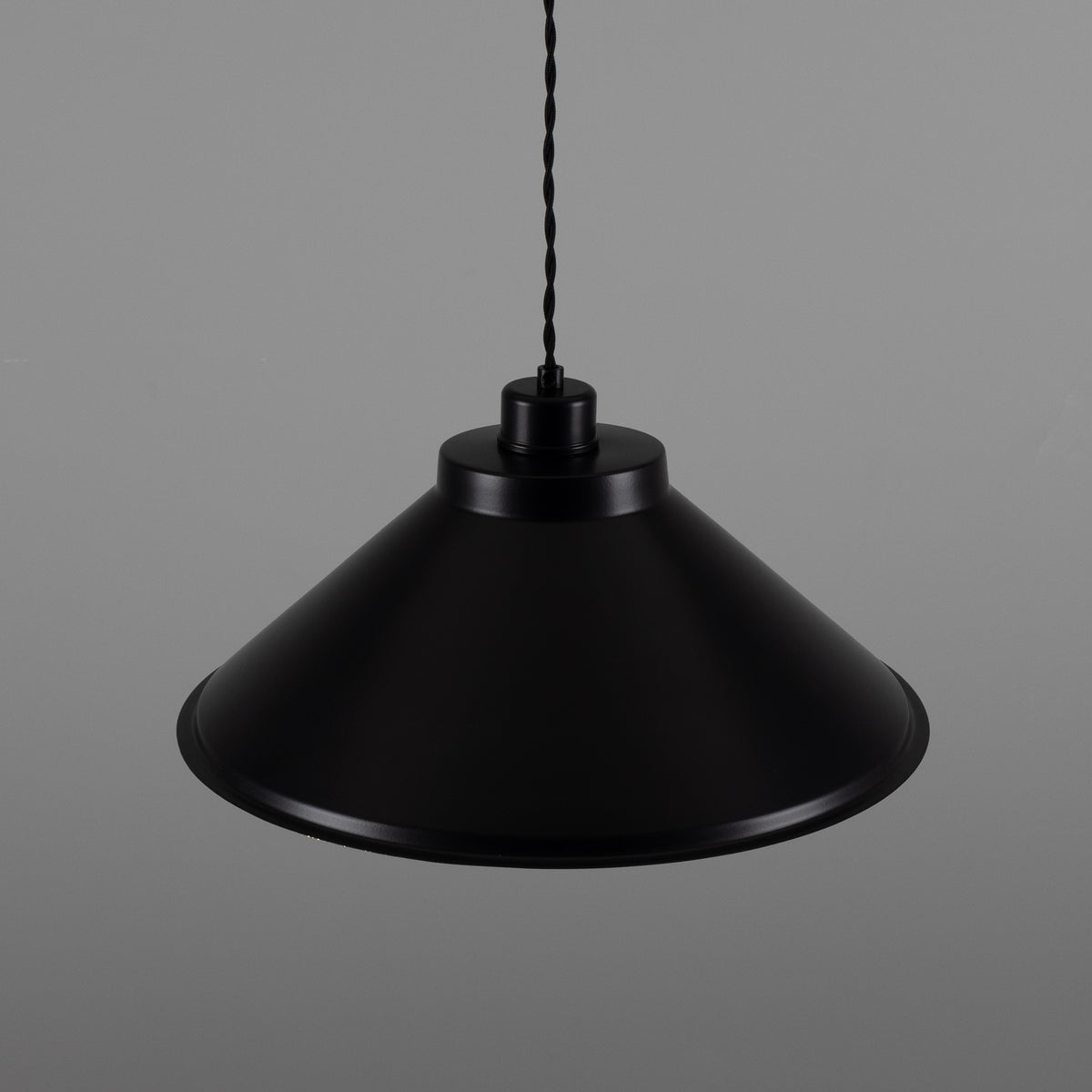 Rio Coloured Brass Pendant Light in Antique Brass and Matte Black