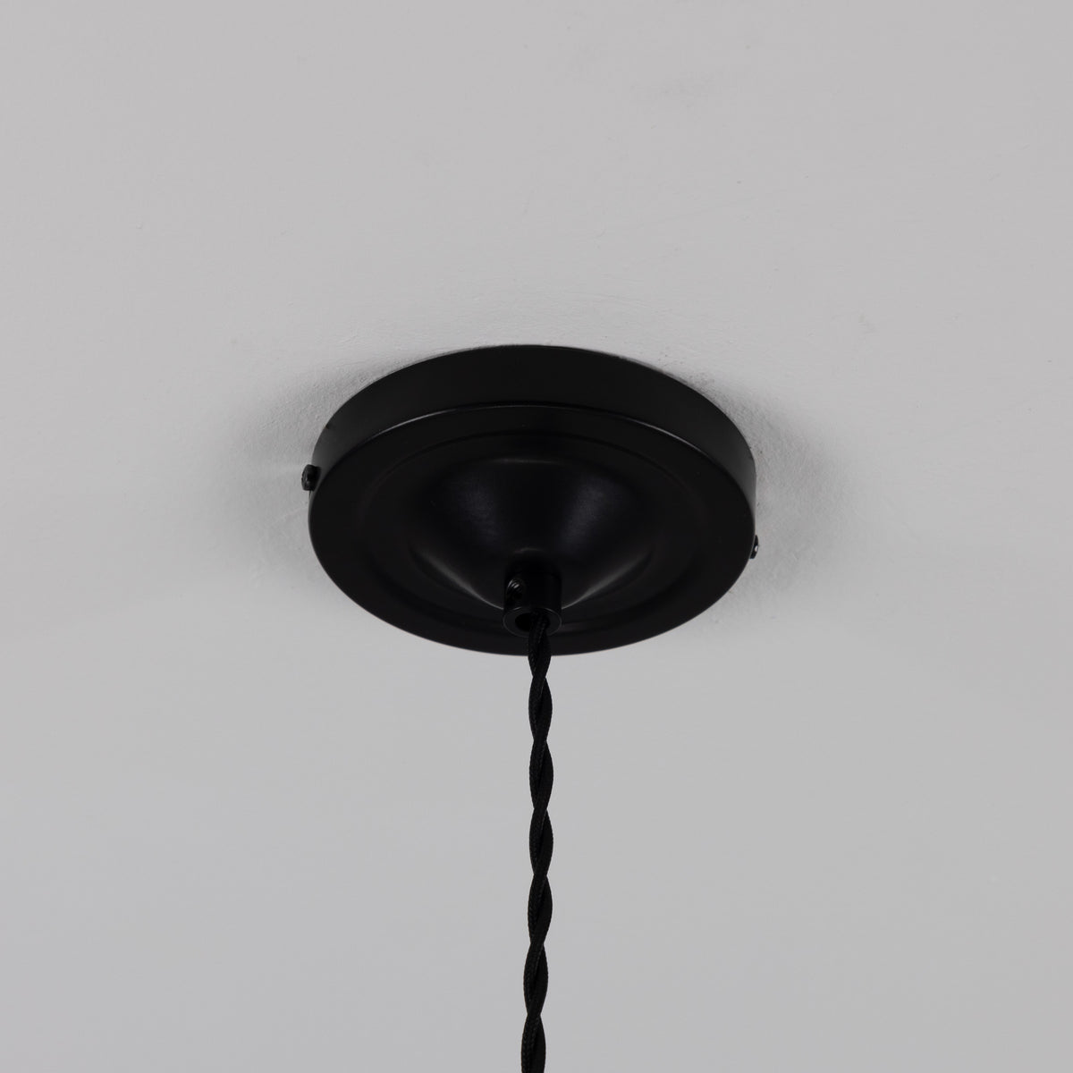 Rio Coloured Brass Pendant Light in Antique Brass and Matte Black