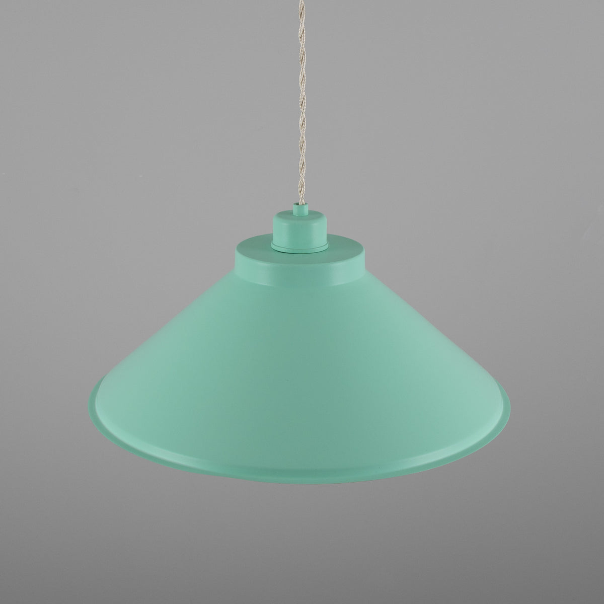 Rio Coloured Brass Pendant Light in Antique Brass and Mint Turquoise
