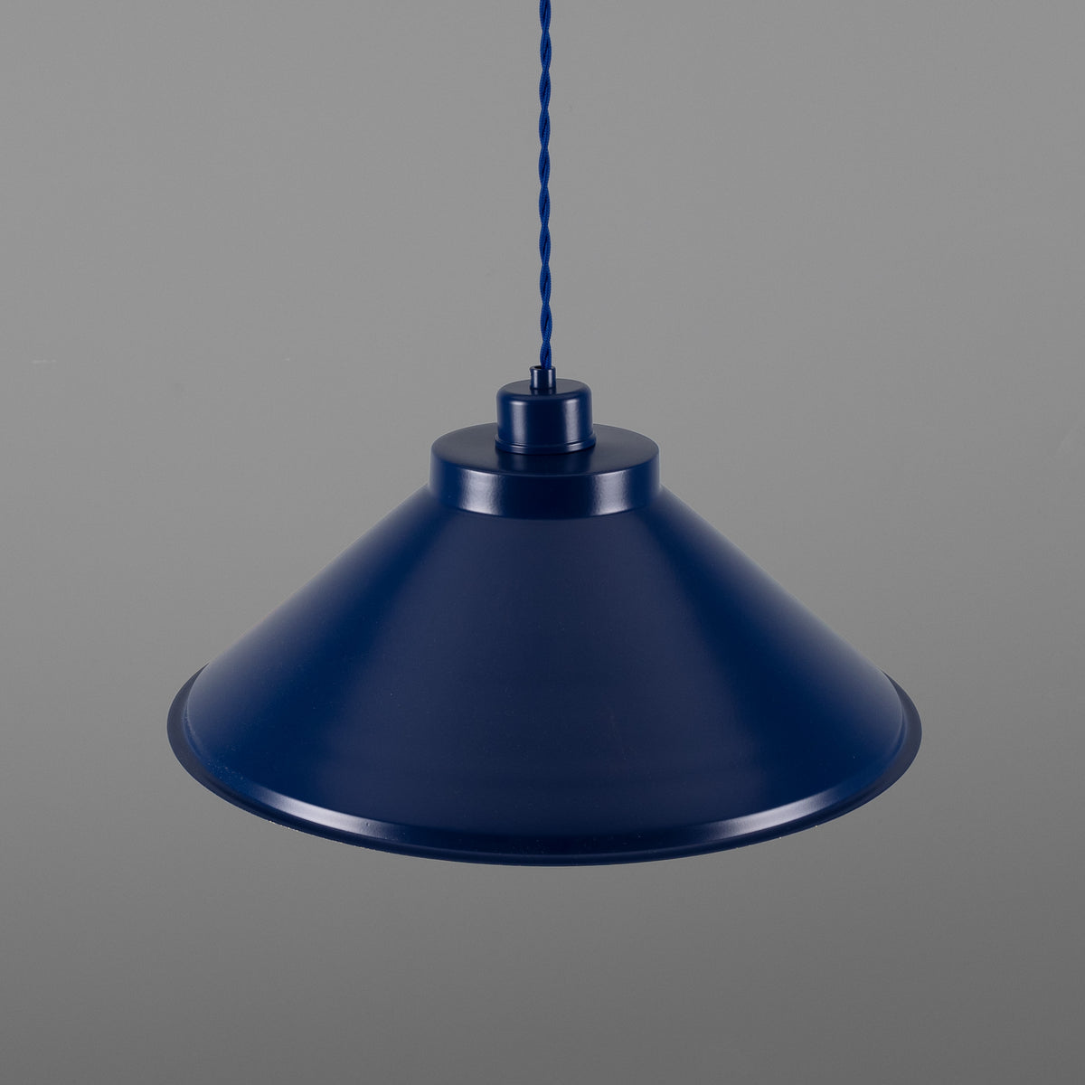 Rio Coloured Brass Pendant Light in Antique Brass and Sapphire Blue