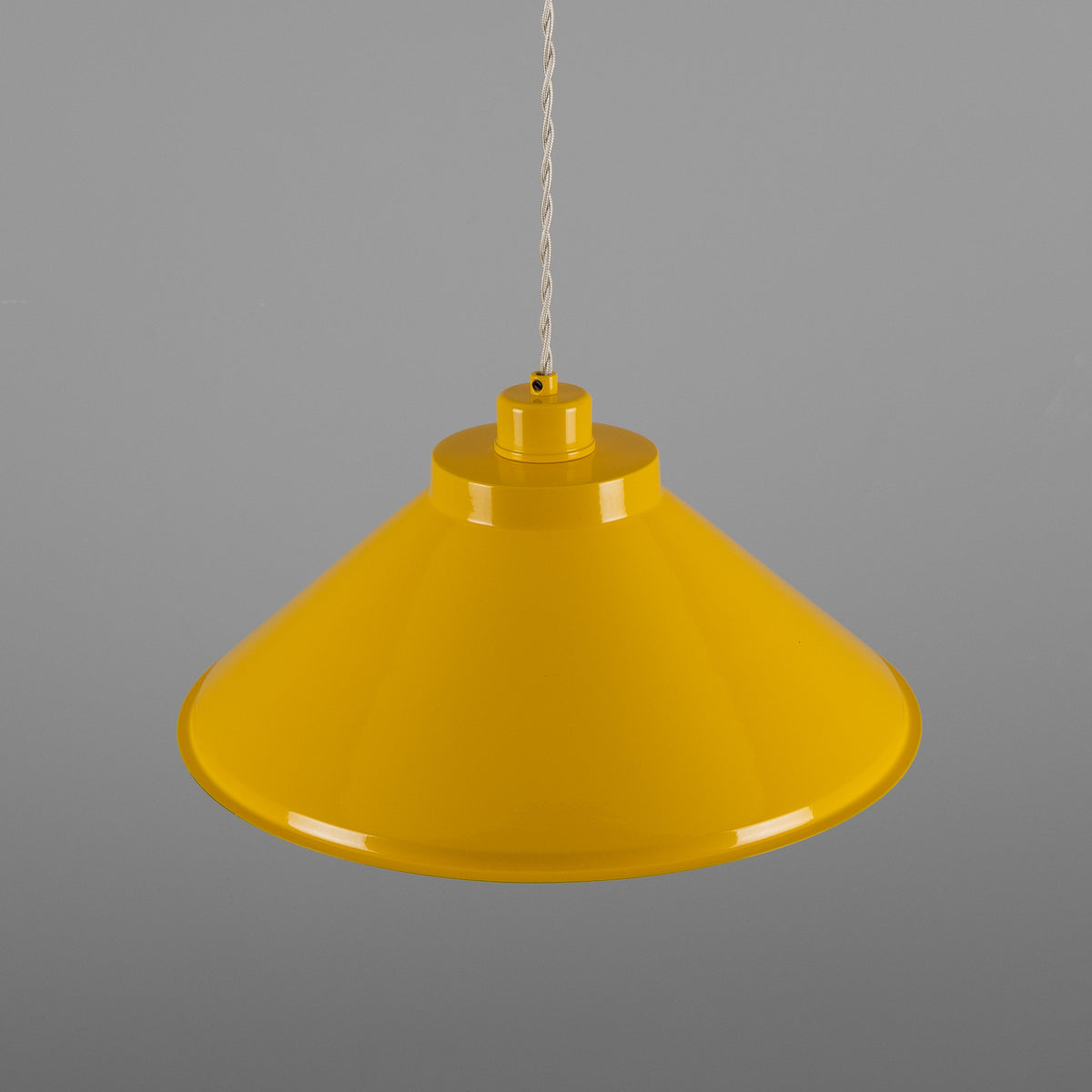 Rio Coloured Brass Pendant Light in Antique Brass and Yellow