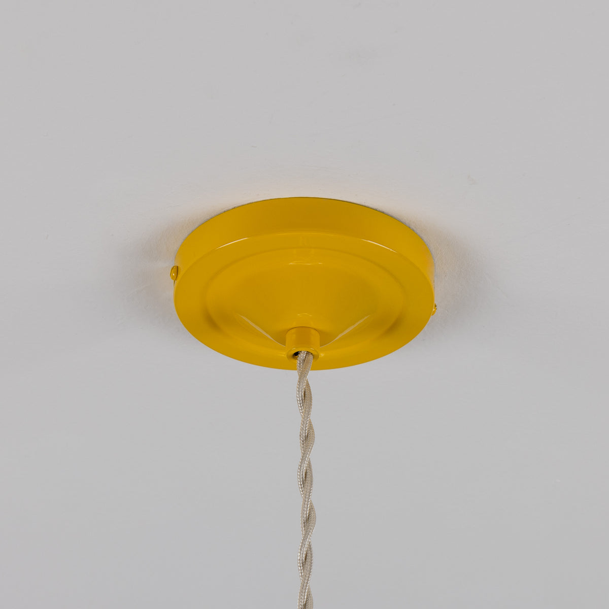 Rio Coloured Brass Pendant Light in Antique Brass and Yellow