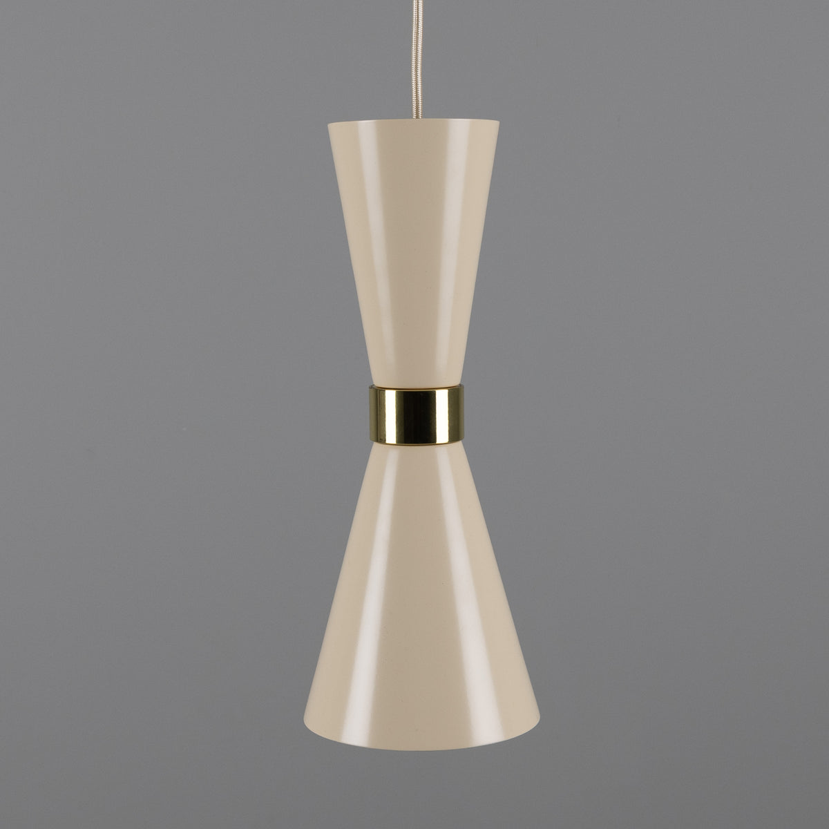 Cairo Mid-Century Coloured Pendant Light in Vanilla Cream