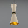 Cairo Mid-Century Coloured Pendant Light in Vanilla Cream