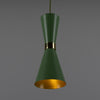 Cairo Mid-Century Coloured Pendant Light in Sage Green