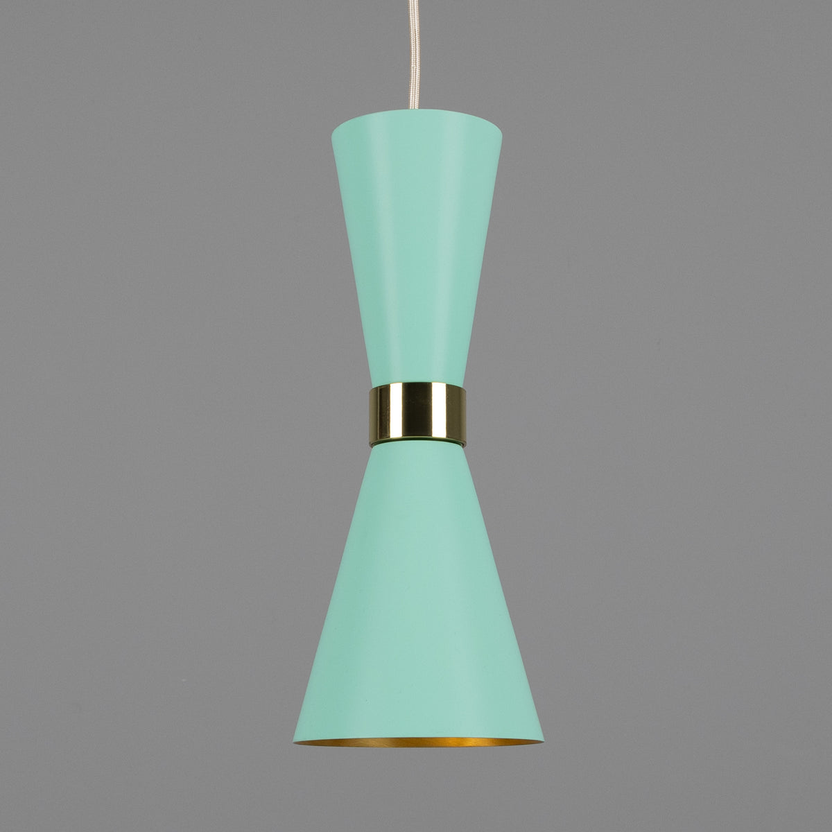 Cairo Mid-Century Coloured Pendant Light in Mint Turquoise