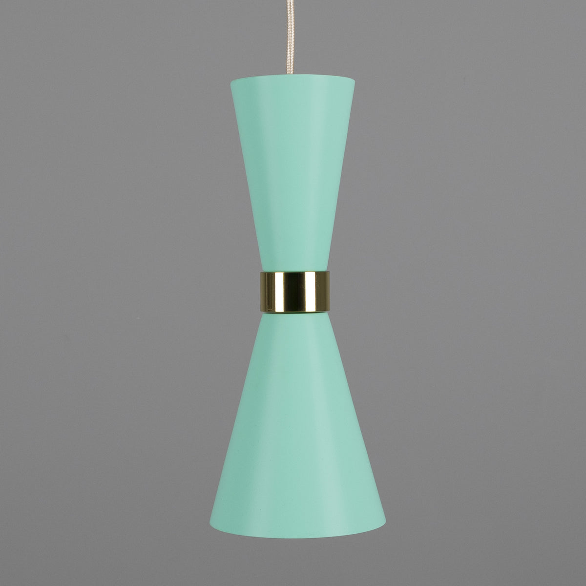 Cairo Mid-Century Coloured Pendant Light in Mint Turquoise