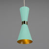 Cairo Mid-Century Coloured Pendant Light in Mint Turquoise