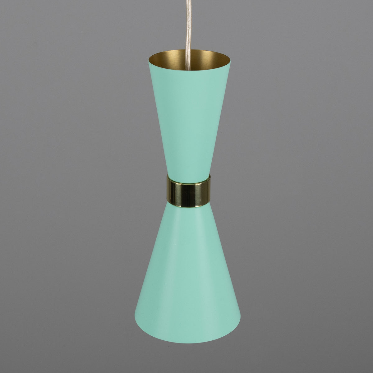Cairo Mid-Century Coloured Pendant Light in Mint Turquoise