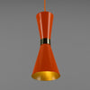 Cairo Mid-Century Coloured Pendant Light in Orange