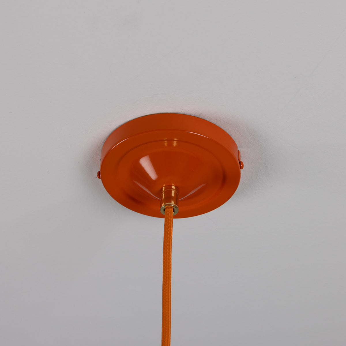 Cairo Mid-Century Coloured Pendant Light in Orange
