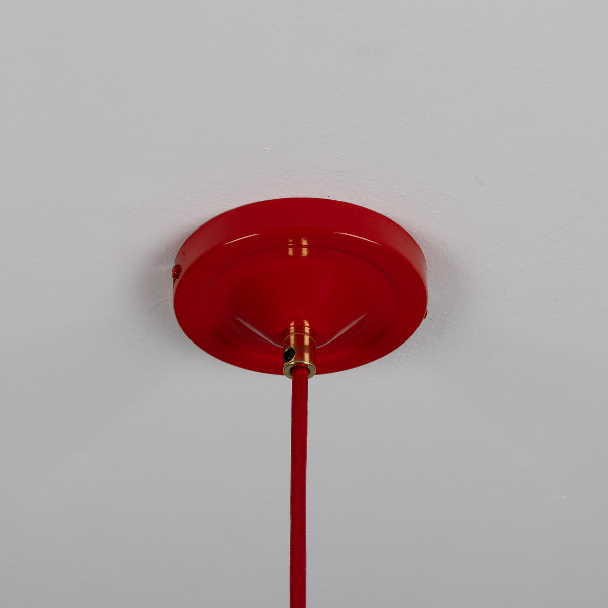 Cairo Mid-Century Coloured Pendant Light in Red