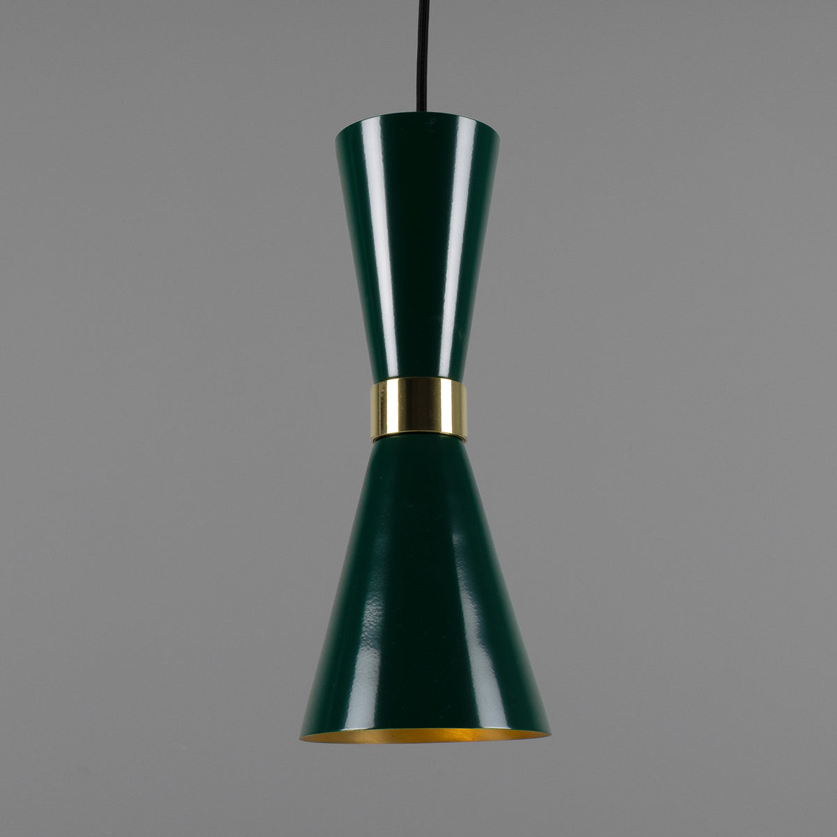 Cairo Mid-Century Coloured Pendant Light in Racing Green
