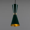 Cairo Mid-Century Coloured Pendant Light in Racing Green