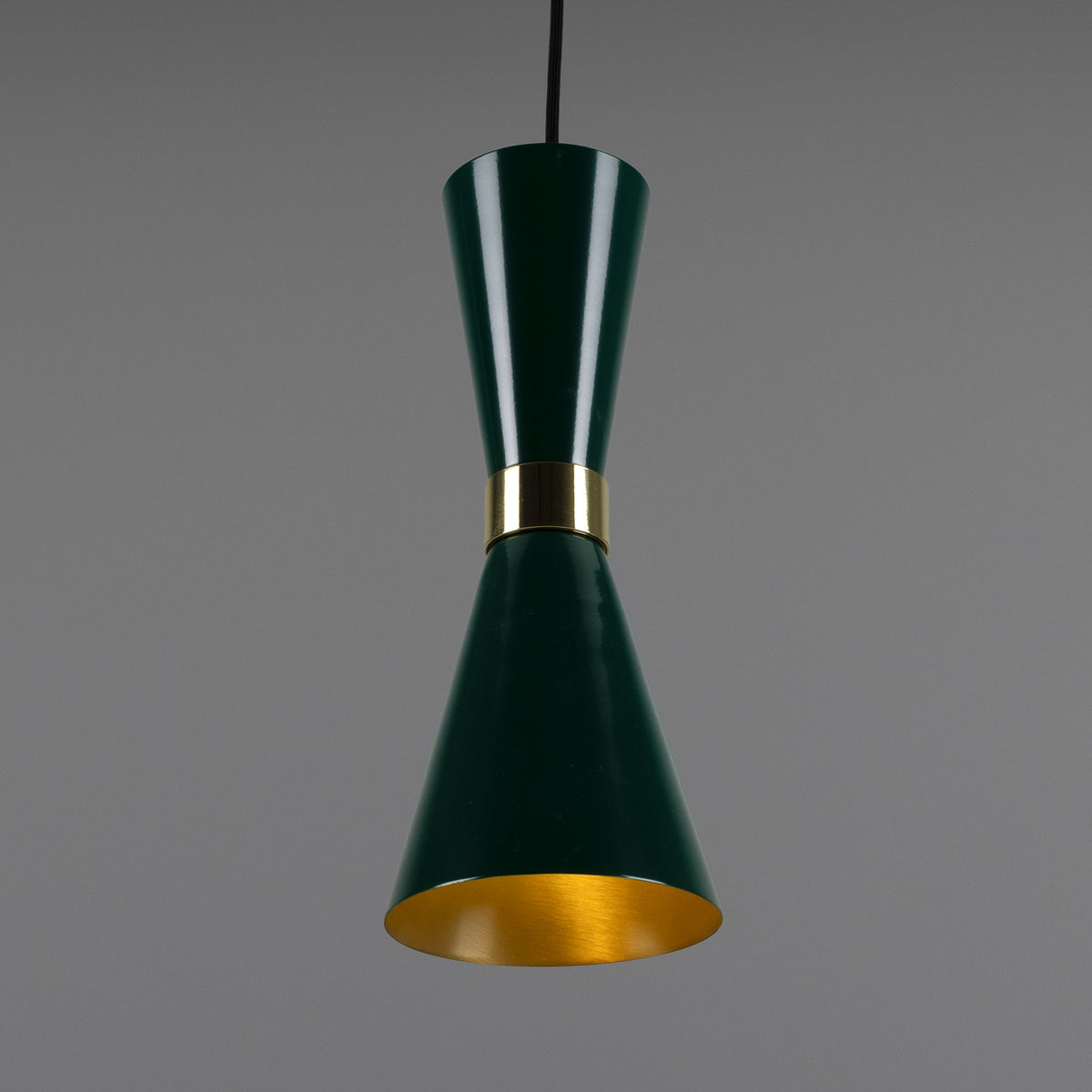 Cairo Mid-Century Coloured Pendant Light in Racing Green