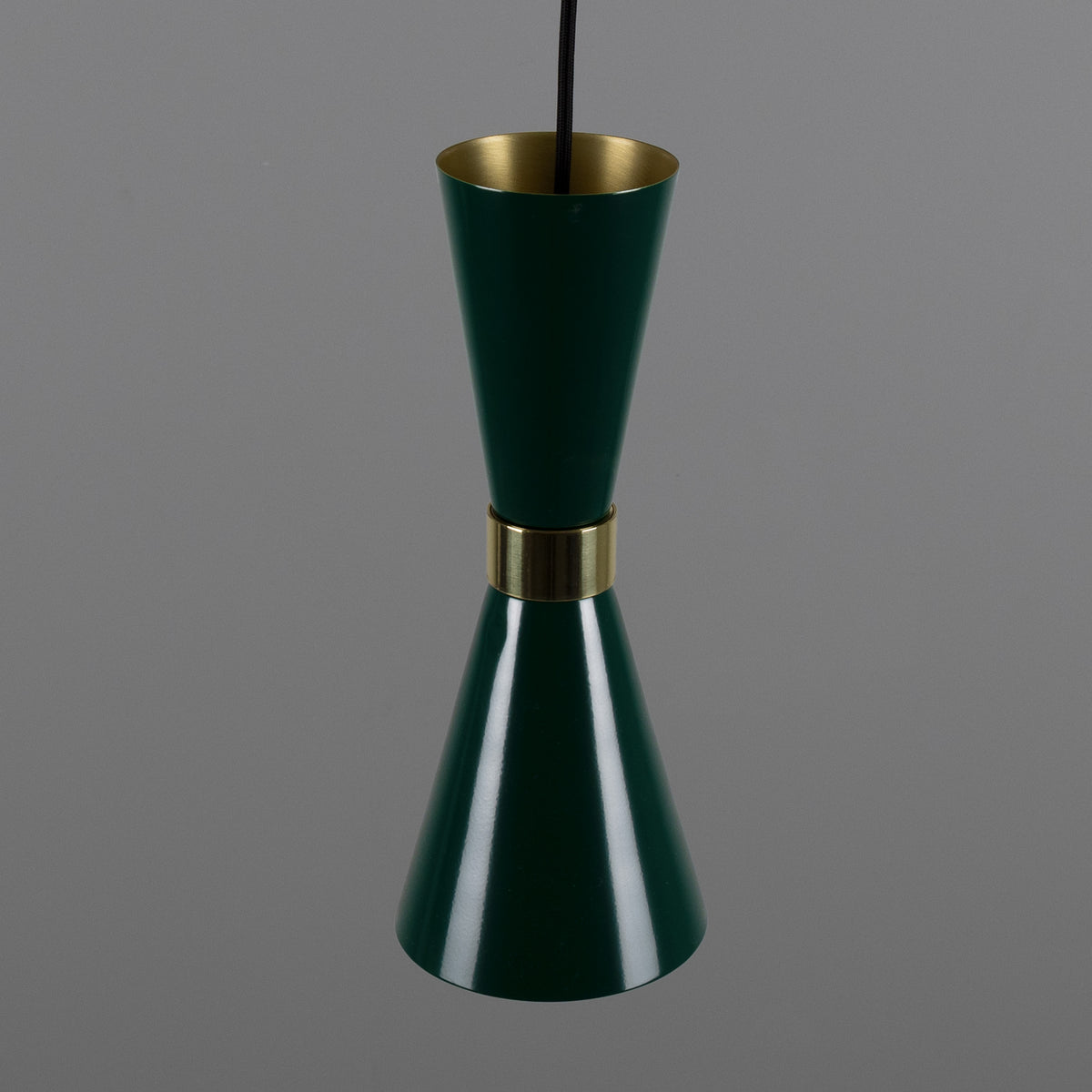 Cairo Mid-Century Coloured Pendant Light in Racing Green