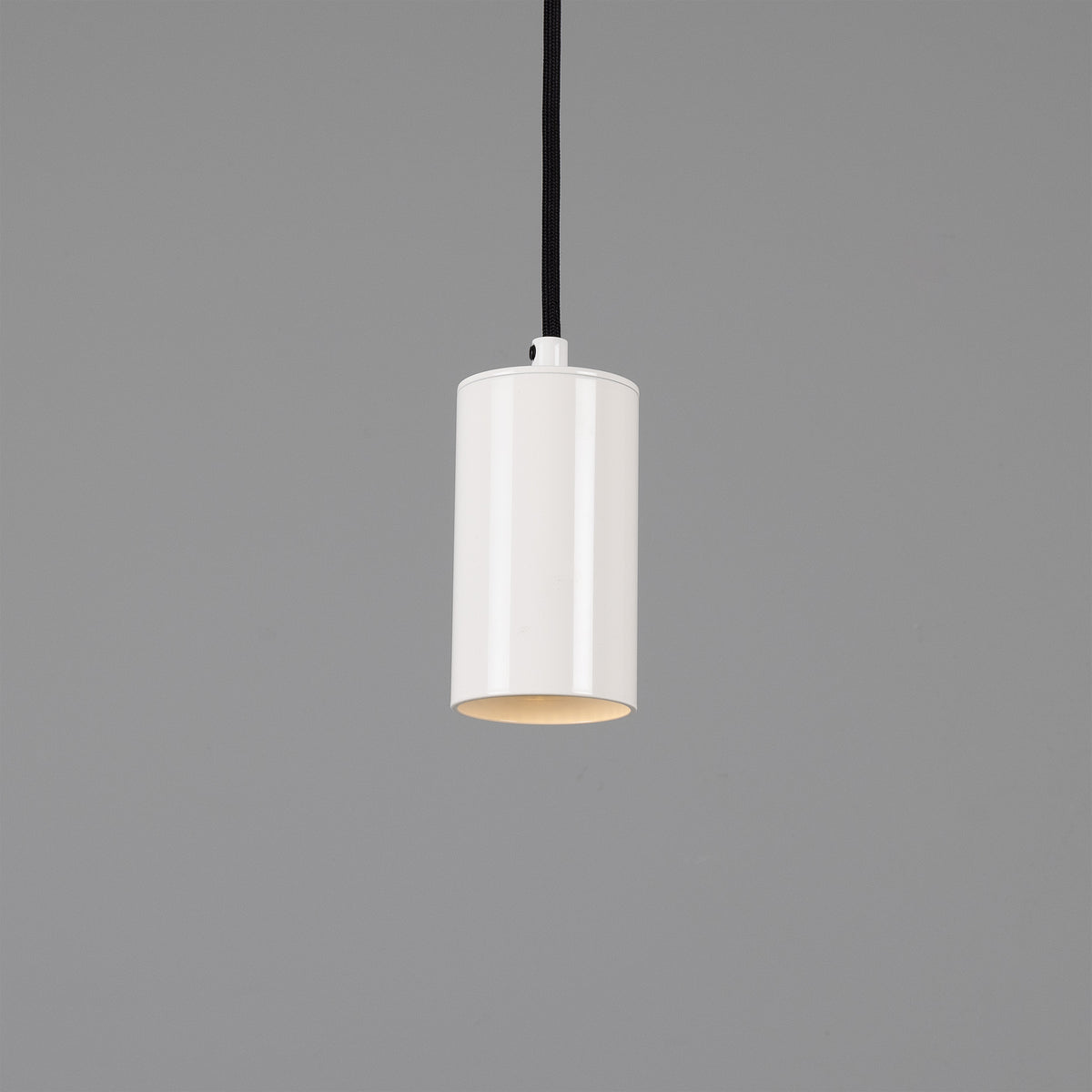 Evanston Single Drop Brass Pendant Spotlight in White