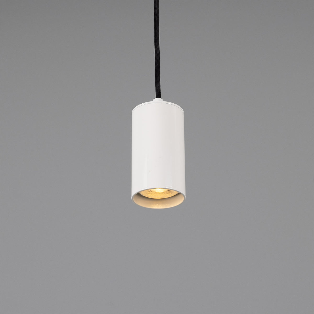 Evanston Single Drop Brass Pendant Spotlight in White