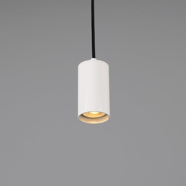 Evanston Single Drop Brass Pendant Spotlight in White