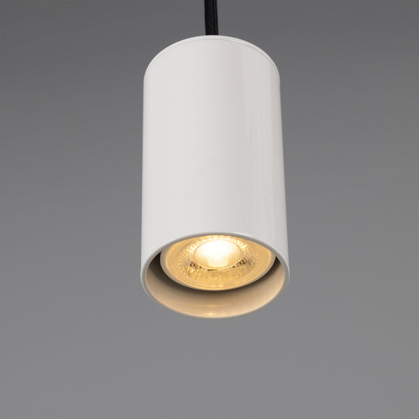 Evanston Single Drop Brass Pendant Spotlight in White