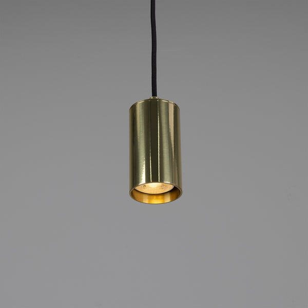 Evanston Single Drop Brass Pendant Spotlight in Polished Brass