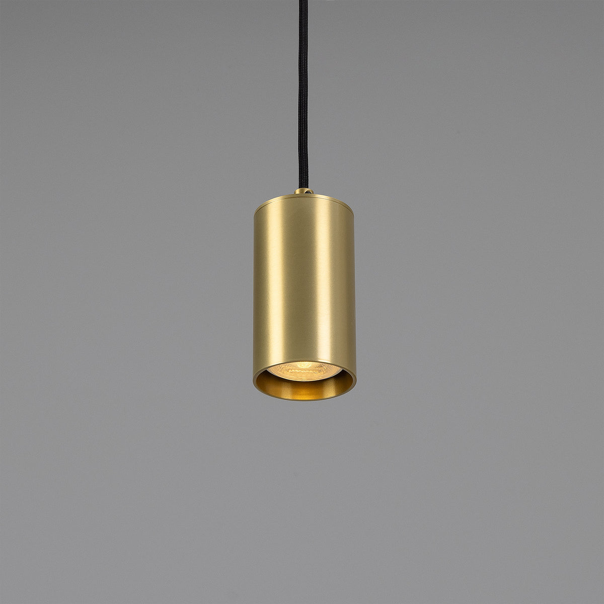 Evanston Single Drop Brass Pendant Spotlight in Satin Brass