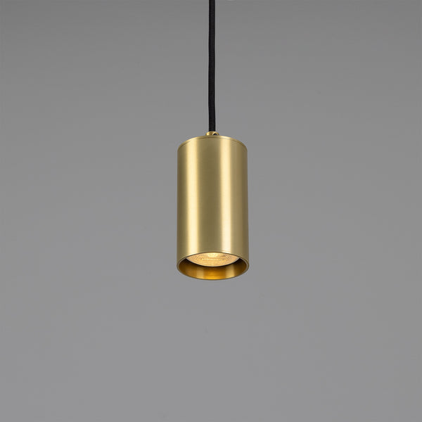 Evanston Single Drop Brass Pendant Spotlight in Satin Brass