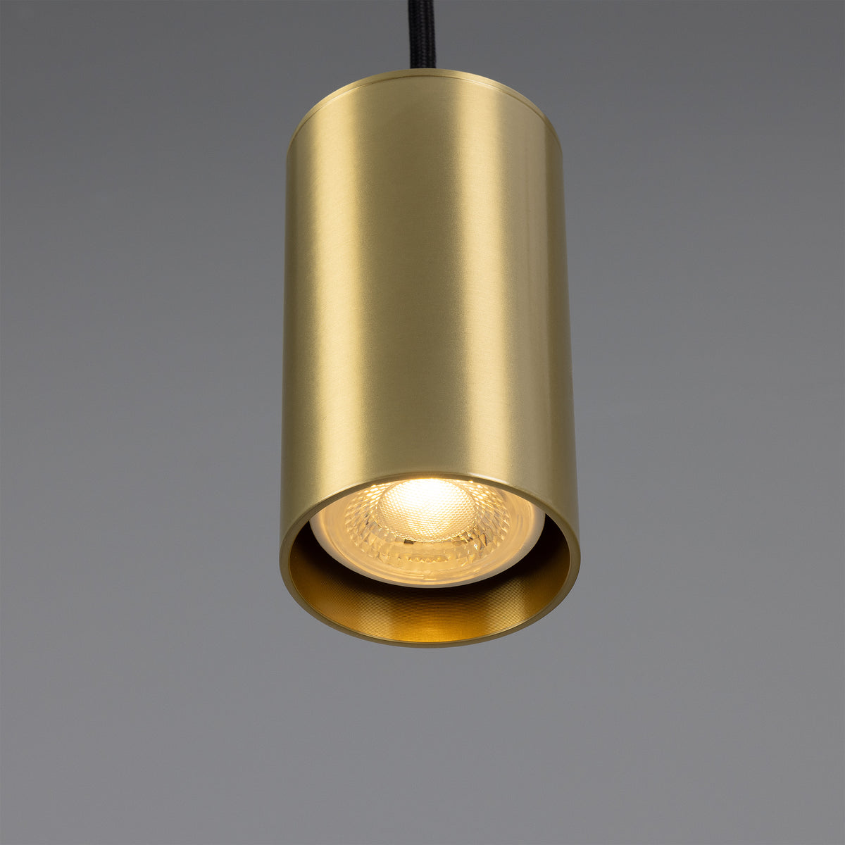 Evanston Single Drop Brass Pendant Spotlight in Satin Brass