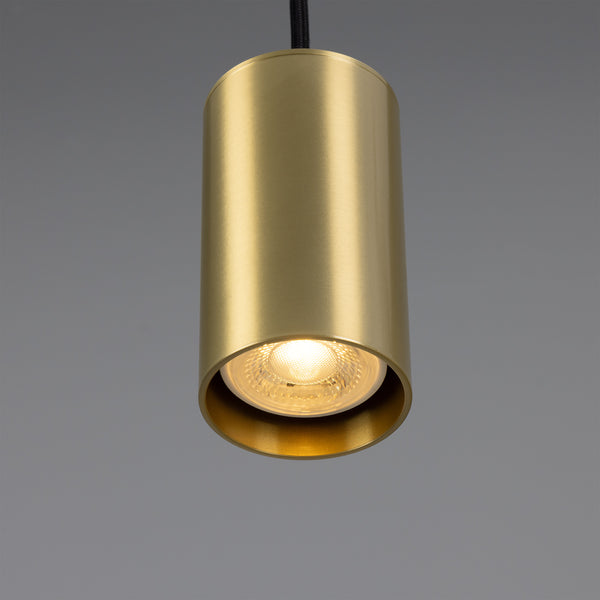 Evanston Single Drop Brass Pendant Spotlight in Satin Brass