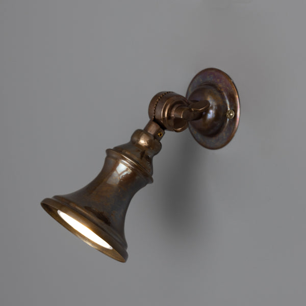 Accra Traditional Small Brass Spotlight in Antique Brass