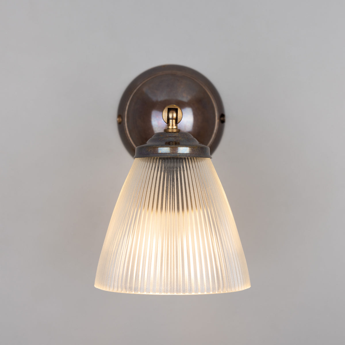 Gadar Art Deco Prismatic Wall Light in Antique Brass