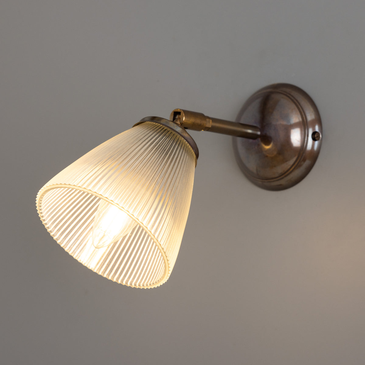 Gadar Art Deco Prismatic Wall Light in Antique Brass