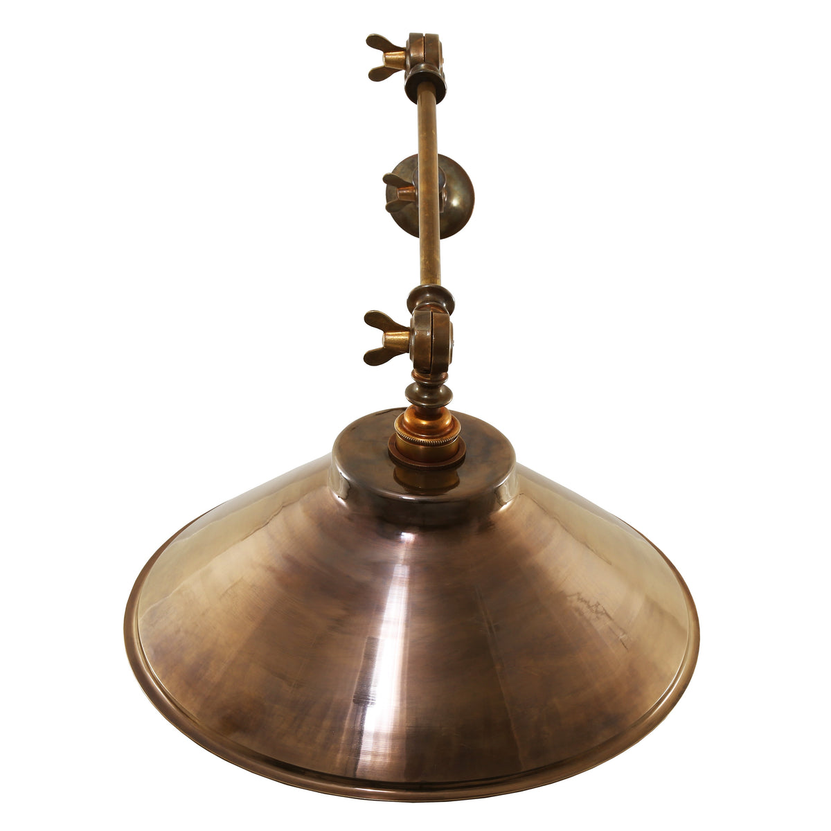 Rio Adjustable Arm Wall Light in Antique Brass