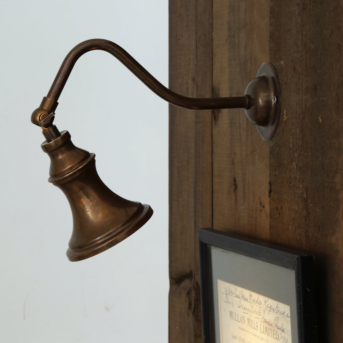 Kent Traditional Solid Brass Adjustable Spotlight in Antique Brass