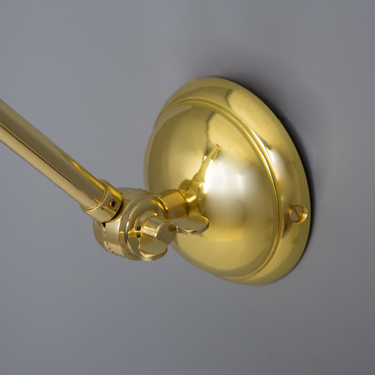 Mullan Rebell adjustable wall light base in polished brass