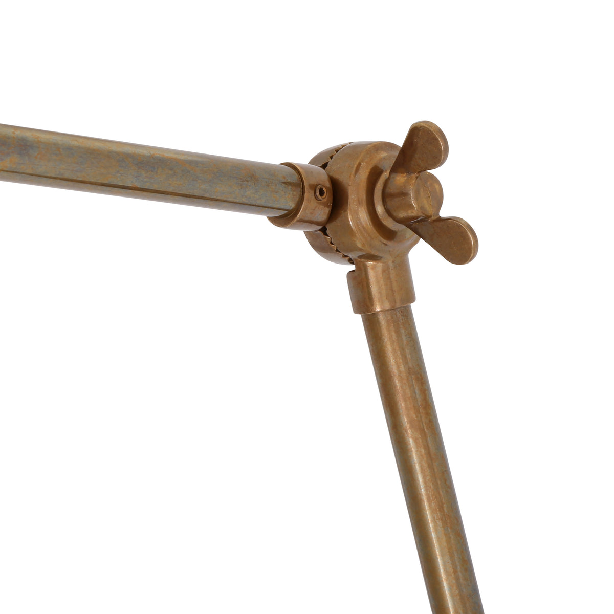 Nico Adjustable Picture Light in Antique Brass with Sage Green Metal Shade