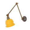 Nico Adjustable Picture Light in Antique Brass with Yellow Metal Shade