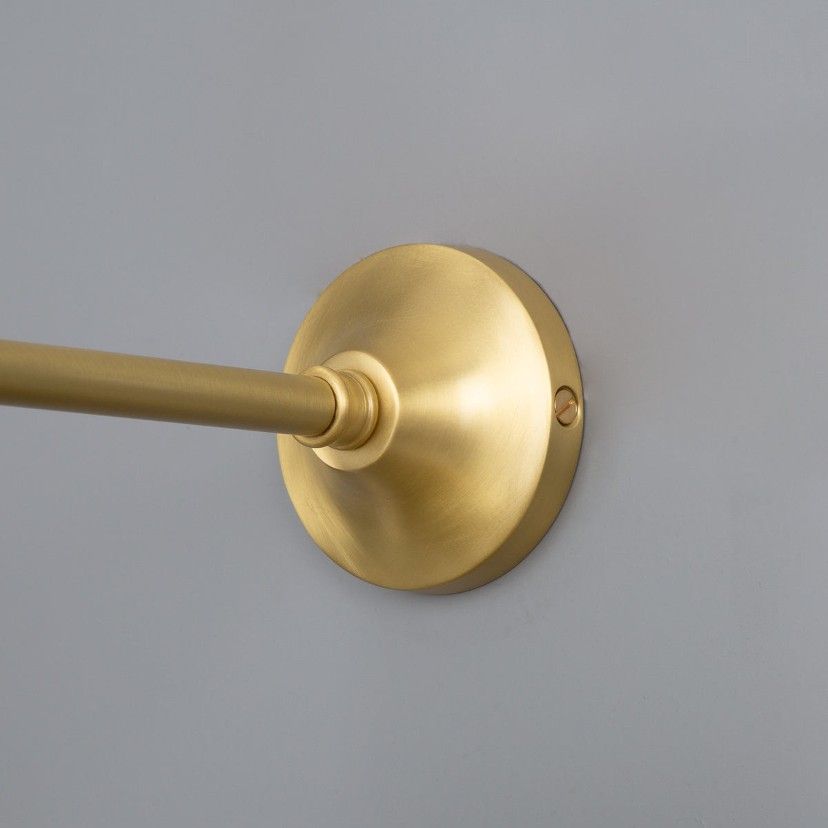 Rio Brass Wall Light with Curved Shade in Satin Brass