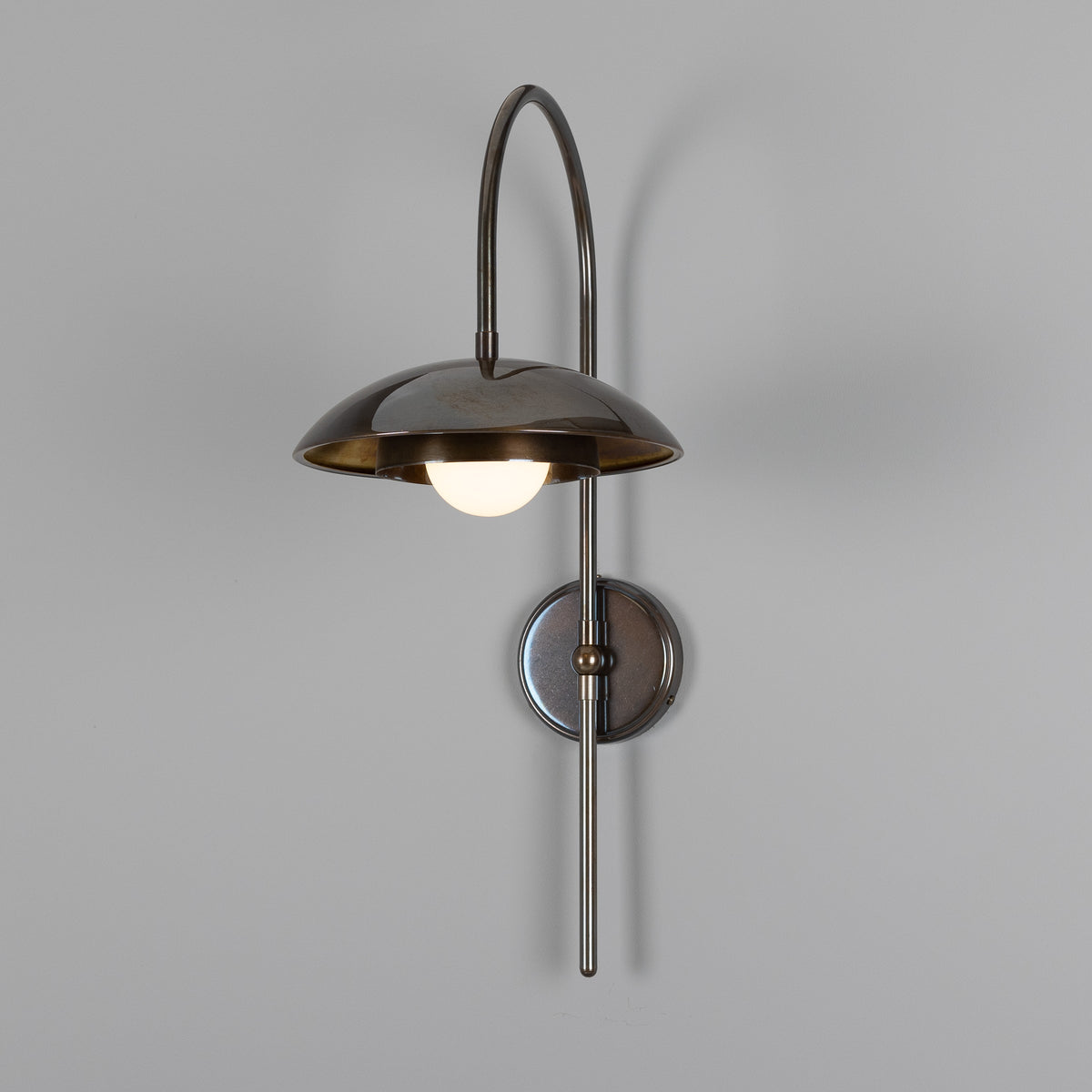 Marrakesh Art Deco Arc Wall Light in Antique Brass