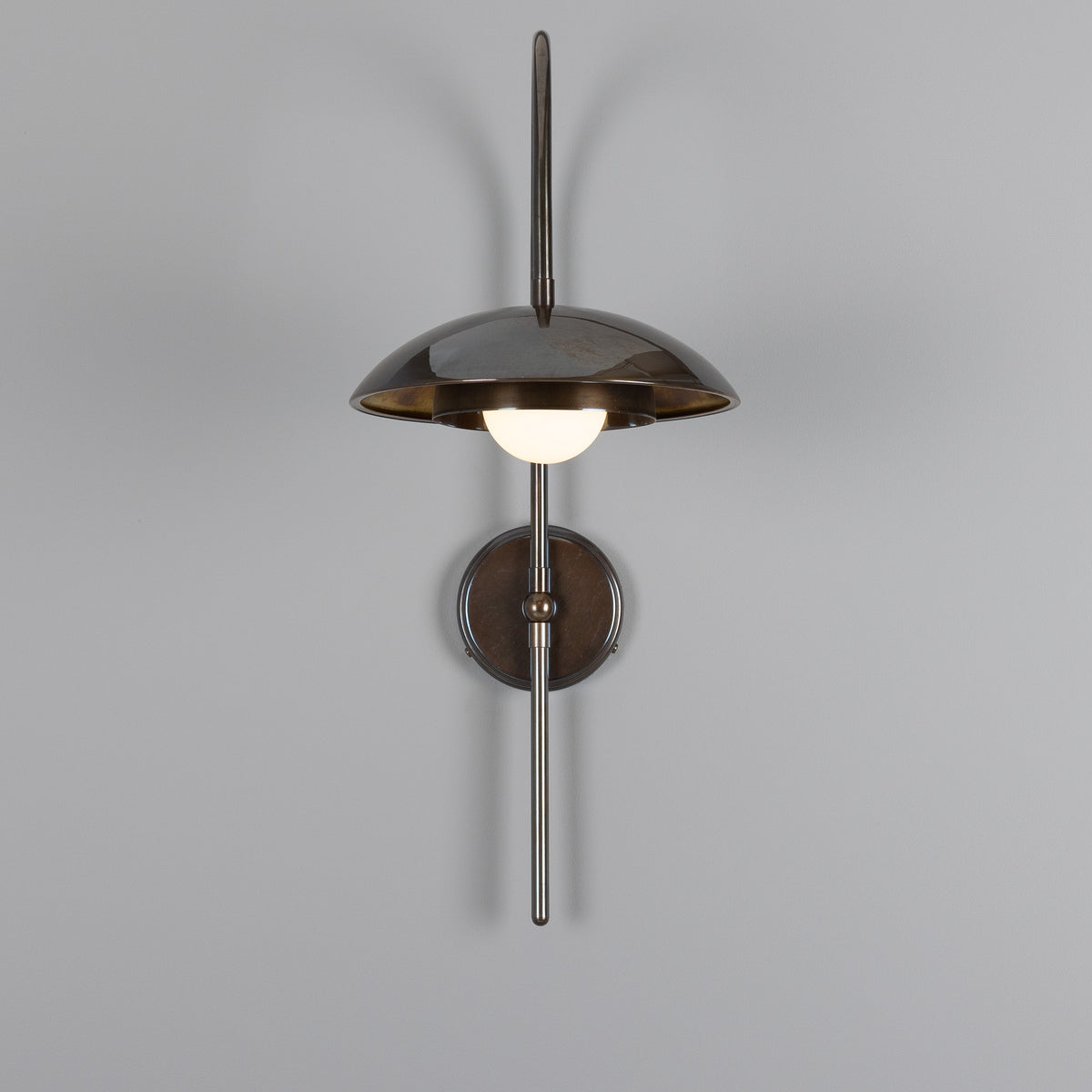Marrakesh Art Deco Arc Wall Light in Antique Brass