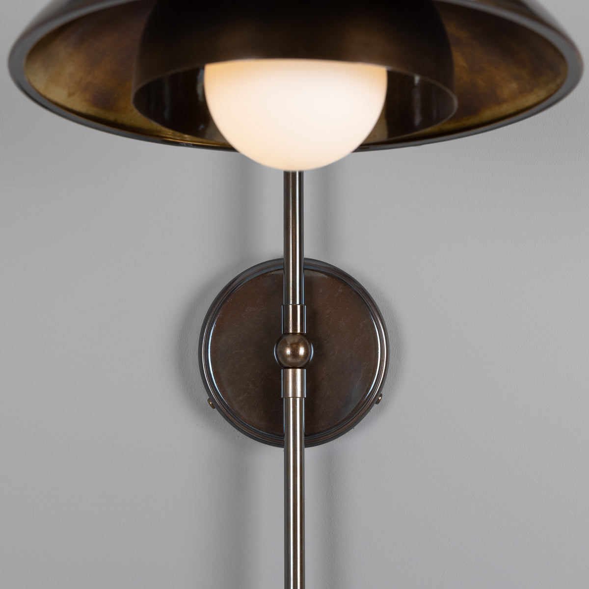 Marrakesh Art Deco Arc Wall Light in Antique Brass