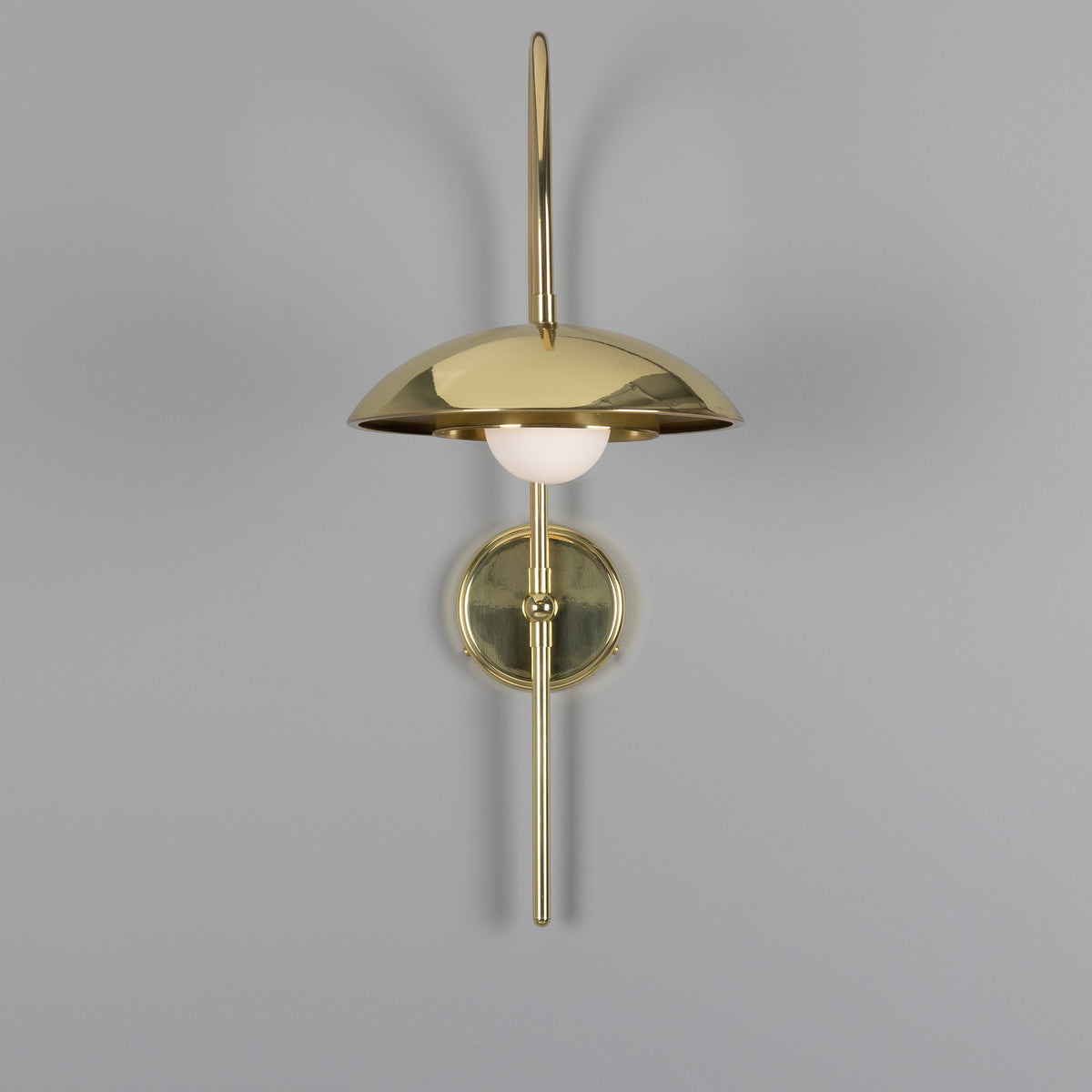 Marrakesh Art Deco Arc Wall Light in Polished Brass