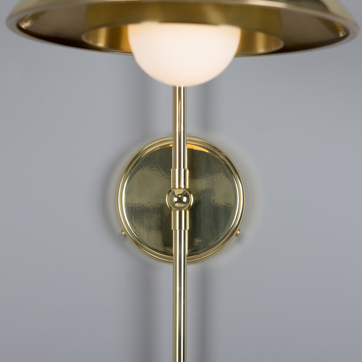 Marrakesh Art Deco Arc Wall Light in Polished Brass
