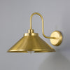 Rio Vintage Brass Swan Neck Wall Light  in Satin Brass