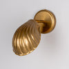 Shell Adjustable Brass Wall Light in Antique Brass