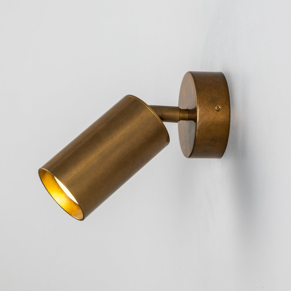 Evanston Directional Brass Wall Spotlight in Antique Brass