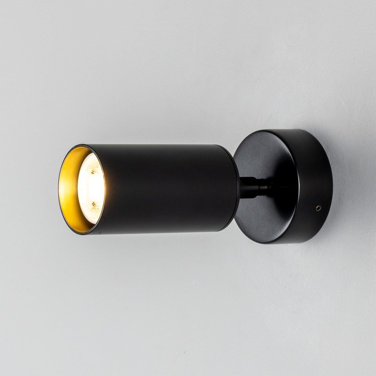 Evanston Directional Brass Wall Spotlight in Matte Black